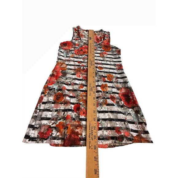 Y2K Almost Famous Mesh Floral Striped Tank Top layer Grunge Whimsigoth - Picture 6 of 12